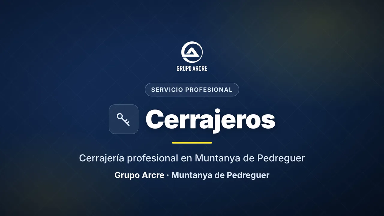 Cerrajería profesional en Muntanya de Pedreguer